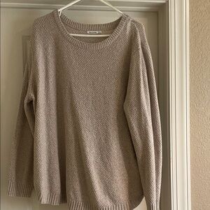 Pink Clover Taupe Crew Neck Sweater